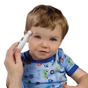 Temple Thermometer | Infrared Measurements | Fast 6-Second Readout | Fever Alert | Backlit Display | Programmable Timer | 1-Year Warranty - 09-330 kid