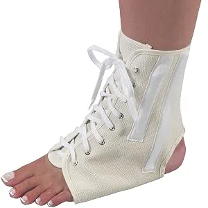 Canvas Ankle Brace with Laces Beige Large - product information 2