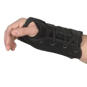 Lace-Up Right Hand Wrist Support Black Medium - product information 2