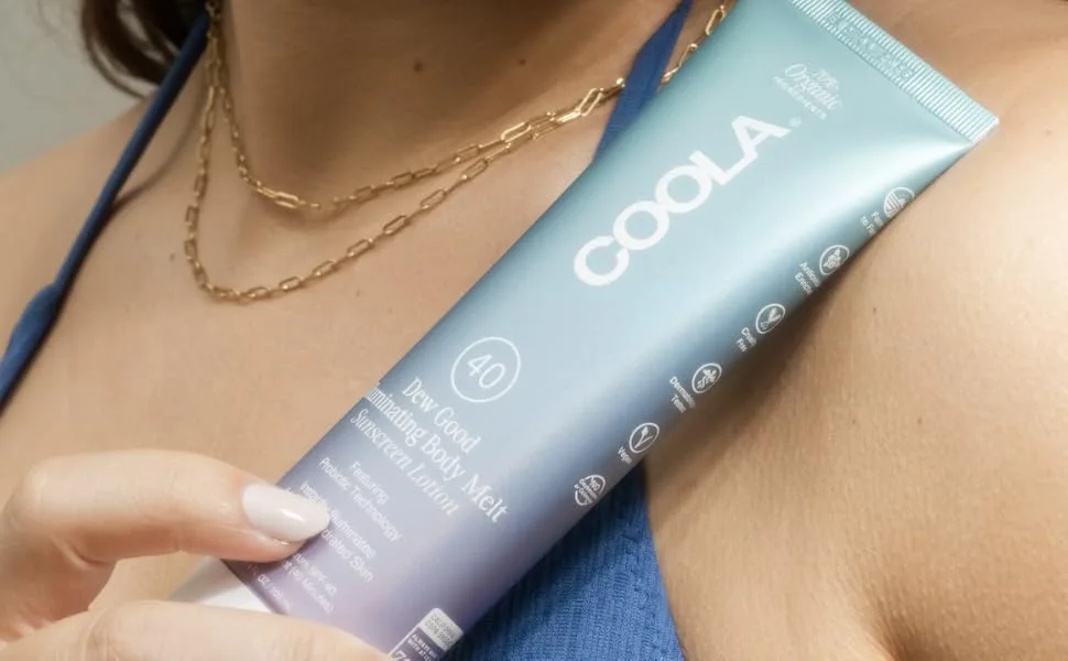 COOLA Organic Dew Good Illuminating Probiotic Serum with SPF 30 Dermatologist Tested Sunscreen with Plant-Derived BlueScreen Digital De-Stress Technology Body - Dew Good body melt spf, sunscreen for sensitive skin