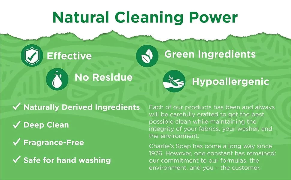 Charlie's Soap HE Hypoallergenic Liquid Laundry Detergent with Pump 1 Gallon - laundry liquid resize 2