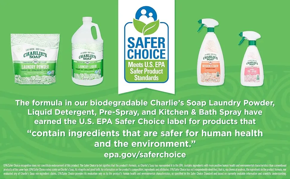 Charlie's Soap HE Hypoallergenic Liquid Laundry Detergent with Pump 1 Gallon - laundry liquid resize 3