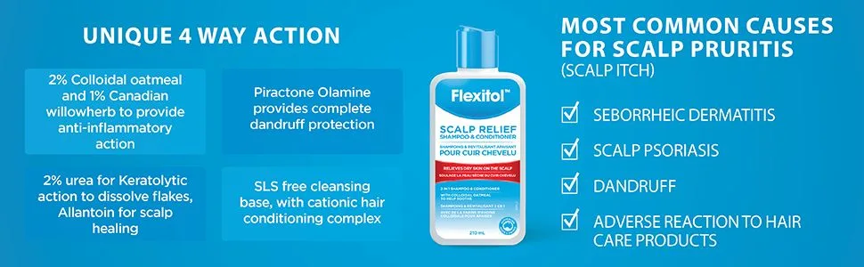 Flexitol Scalp Relief Tar-Free Shampoo & Conditioner for Dry Itchy Scalp 7.1 Ounces - Flexitol Scalp Relief Shampoo & Conditioner