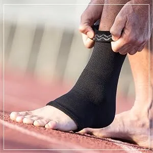 CURAD Performance Series IRONMAN Infrared Ankle Support Elastic Targeted Compression for Enhanced Joint and Tendonitis Recovery & Performance Powered by CELLIANT Technology Large/X-Large - CURIM26101LX