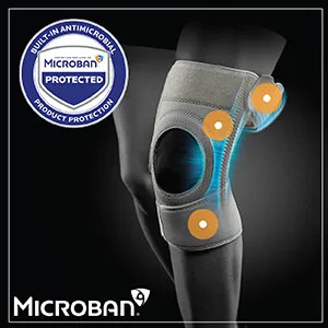 Curad CURIM23333H Performance Series Ironman Knee Support with Side Stabilizers Adjustable Universal - CURAD Performance Knee Support with Sides Support