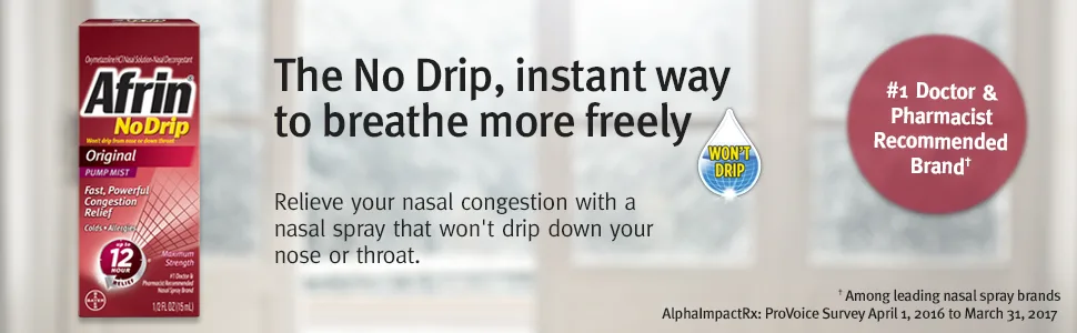 Afrin No Drip 12 Hour Pump Mist Extra Moisturizing 0.5 Ounce - product information 1