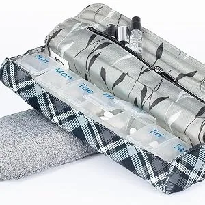 Lug Choo Choo Pill Organizer Midnight Black - interior pocket