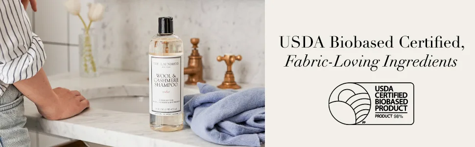 The Laundress Wool & Cashmere Shampoo Double Concentrated Cedar Scent Wool Detergent Wool Wash Cashmere Shampoo 16 Fl Oz - Biobased