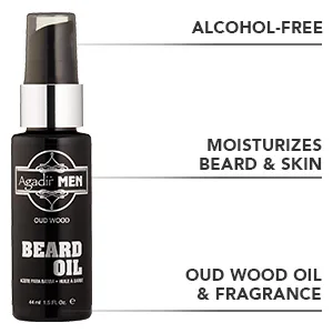 AGADIR Oud Wood Beard Oil 1.5 Fl Oz - beard oil