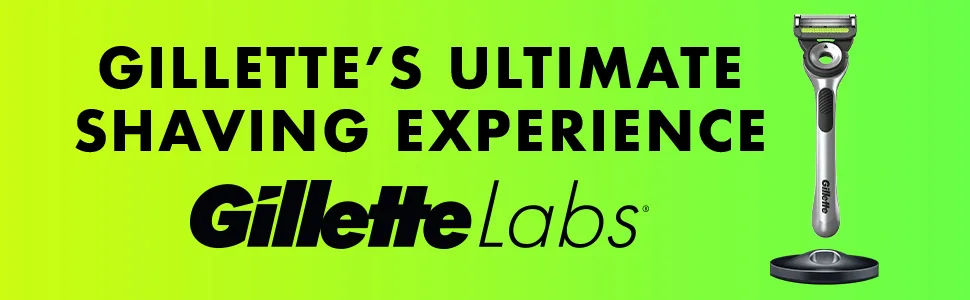 Gillette Labs with Exfoliating Bar by Men's Razor Set 1 Shower Hook Handle 2 Blade Refills Silver and Black Razors for Men Mens Handle + 2 Refills - Gillette