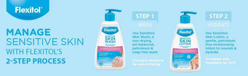 Flexitol Sensitive Skin Wash 250ml - Manage sensitive skin with Flexitol