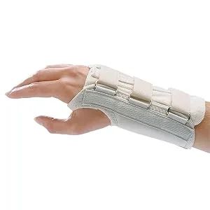 Rolyan 65928 D-Ring Right Wrist Brace Size Medium Fits Wrists 6.75"-7.5" 8.75" Long Length Support Medium Right Hand - Long Length - product information 1