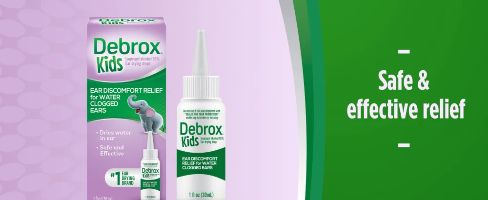 Debrox Kids Ear Discomfort Relief Ear Drying Drops for Kids and Toddlers 1 Fl Oz - Safe and effective relief with Debrox Kids