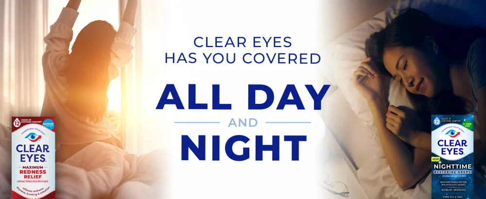 Clear Eyes Nighttime Restoring Eyes Drops Nighttime Relief Dry Eye Drops 0.5 Fl Oz - All day and all night