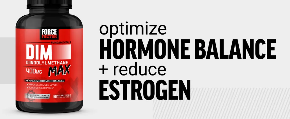 FORCE FACTOR DIM Max DIM Supplement for Men to Support Hormone Balance and Estrogen Balance Maximum Strength Diindolylmethane Superior Absorption 400mg 60 Capsules - dim supplement dim hormone balance for women dim supplement women dim supplement for men