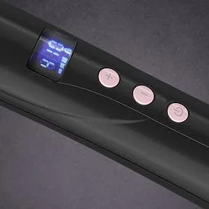 Pro Pearl Ceramic Conical Curling Wand, Digital Controls + 10 Heat Settings, Black/Pink, CI95AC4 0.5 - 1 Inch - Curling Iron