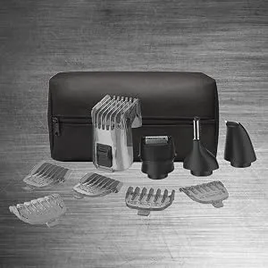 PG6171 The Crafter - Beard Boss Style and Detail Kit, Beard Trimmer, Grooming Set, Platinum, 11 Pieces - accessories attachments included