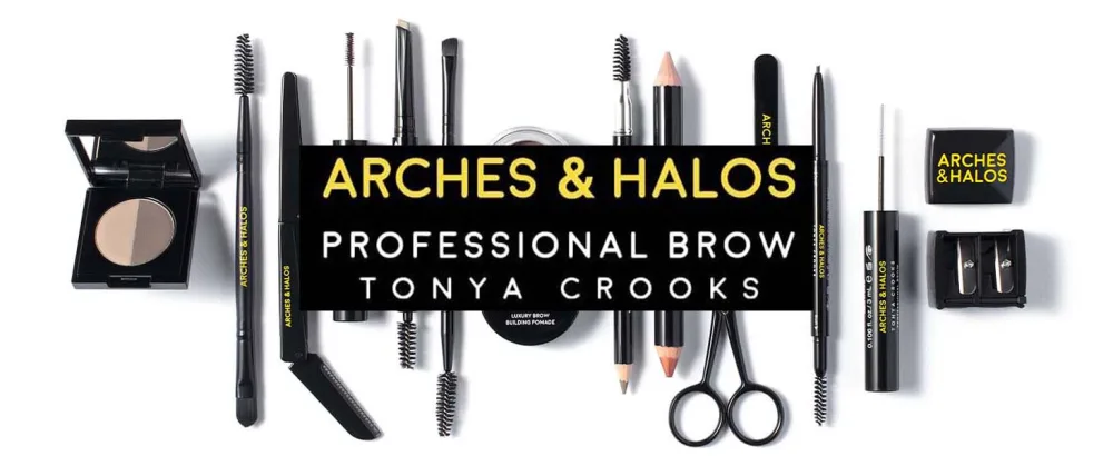 Arches & Halos Surgical Stainless Steel Eyebrow Scissors - Precisely Trim Brows - Remove Unwanted Hairs - Ophthalmologist and Dermatologist Tested - 1 Pc - A& Banner
