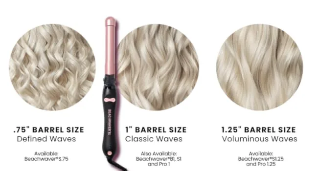 Beachwaver Midnight Rose - Barrel Size B1 Examples