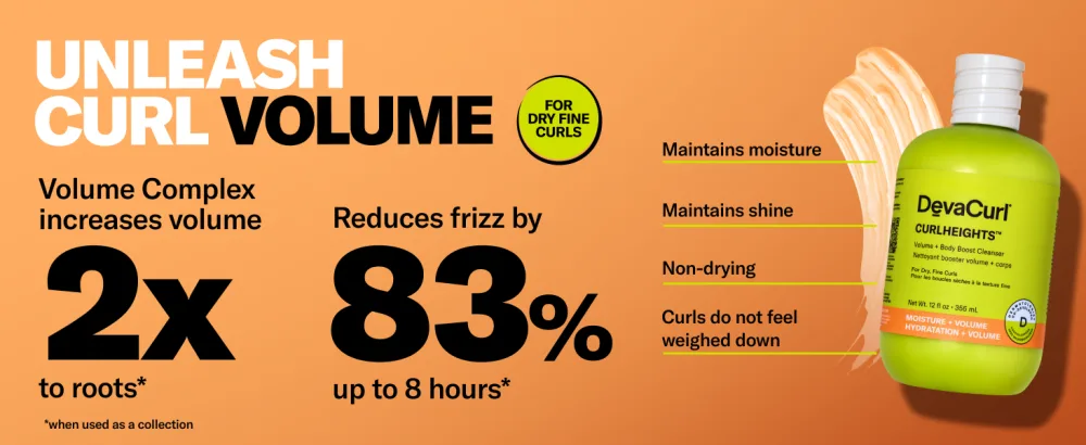 DevaCurl CurlHeights Volume + Body Boost Cleanser 12 oz CurlHeights Cleanser | 12 oz - Cleanser