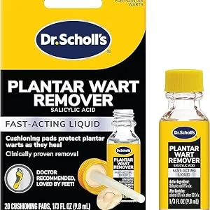 Dr. Scholl's Plantar WART Remover HYDROGEL Bandage 12 Discs 10 Cushions Immediate Cushioning Pain Relief Ultra-Thin Maximum Strength 12 Treatments - product information 4
