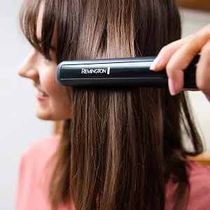 1 Inch Anti Static Flat Iron with Floating Ceramic Plates and Digital Controls Hair Straightener, Purple, 1 Count, S5502 Black - straightener