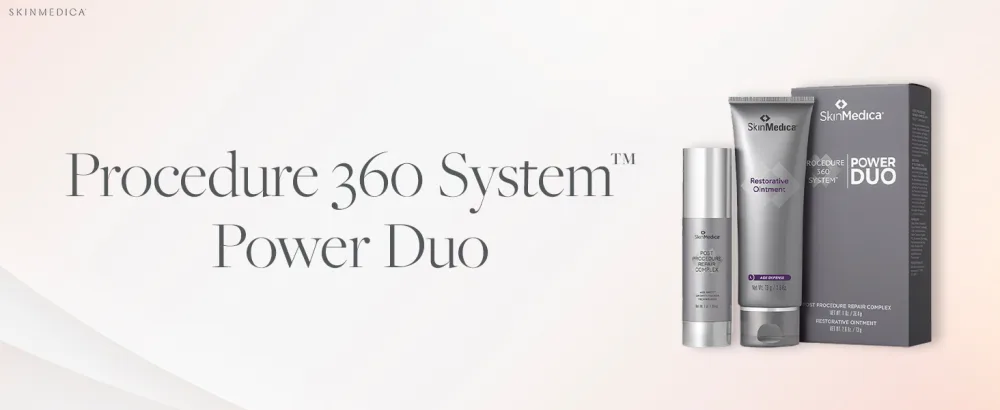 SkinMedica Procedure 360 System Power Duo - Power 360 on light pink background