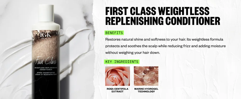 IGK FIRST CLASS Weightless Replenishing Conditioner 8 Fl Oz - first class conditioner