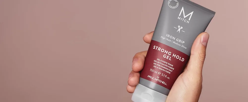 Mitch by Paul Mitchell Iron Grip Strong Hold Gel High Hold Medium Shine For All Hair Types + Textures 5.1 fl. oz. - FINISH