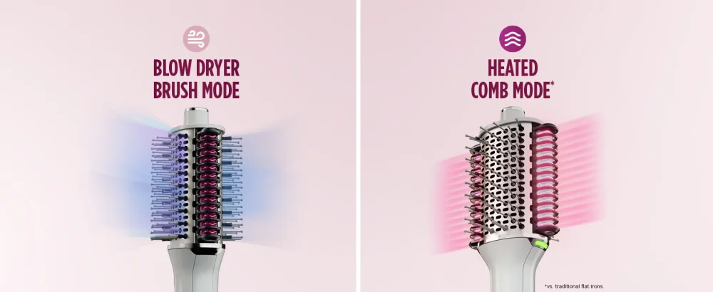Shark HT202 SmoothStyle Heated Comb + Blow Dryer Brush Dual Mode for All Hair Types Silk Straightener - Expert styling