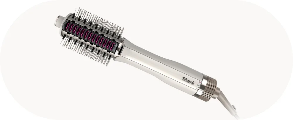 Shark HT202 SmoothStyle Heated Comb + Blow Dryer Brush Dual Mode for All Hair Types Silk Straightener - HT202