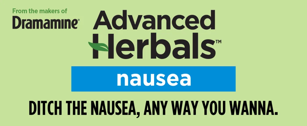 From the Makers of Dramamine Advanced Herbals Nausea and Stress Support with Ginger and Ashwagandha Tropical Fruit and Ginger Flavored Lozenges 20 Ct - Dramamine Advanced herbals