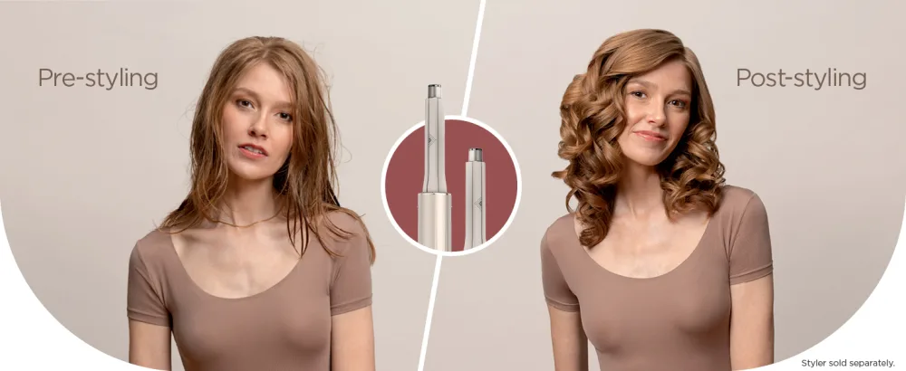 Shark XSKHD4SDCL FlexStyle .95" Auto-Wrap Curlers Attachment for FlexStyling System Hair Styler & Drying Tool Hot Air Curling Barrel Stone - flex style