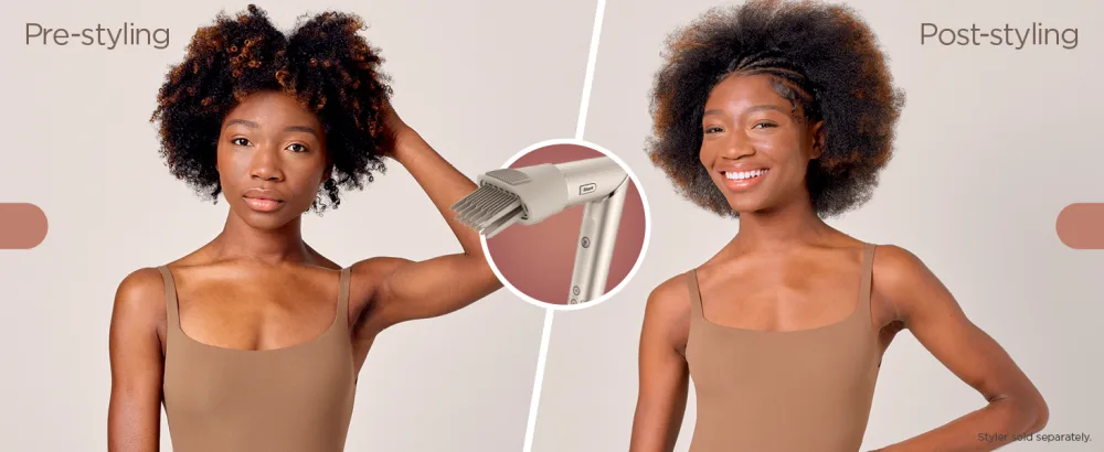 Shark XSKHD4WTCA FlexStyle Wide Tooth Comb Blow Dryer Comb Attachment for FlexStyle Air Styling & Drying System Styling Tool for Curly and Coily Hair Stone - Pre-styling Post-styling