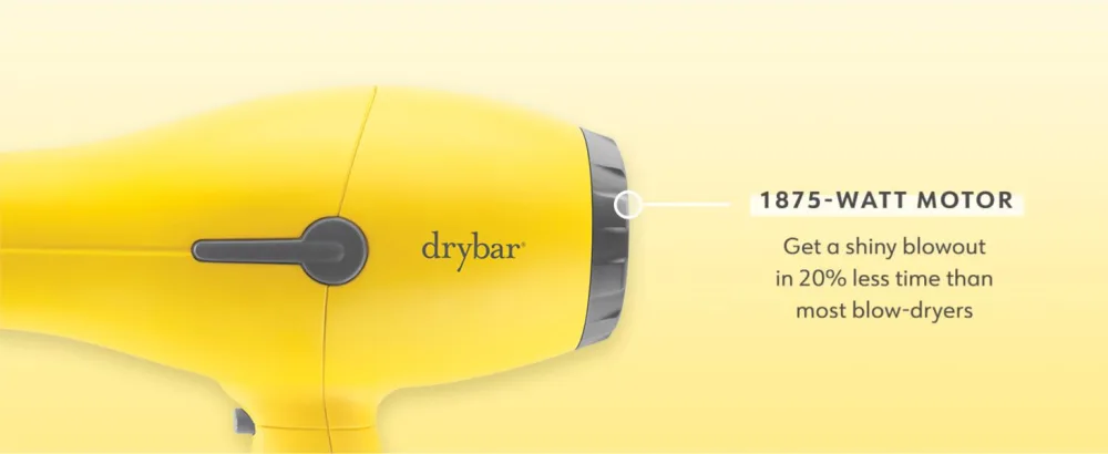 Drybar Buttercup 1875W Blow Dryer | Fast Even Drying Hair Dryer with Ionic Technology for Smooth Shiny Blowouts & Reduced Frizz - Ionic Tech