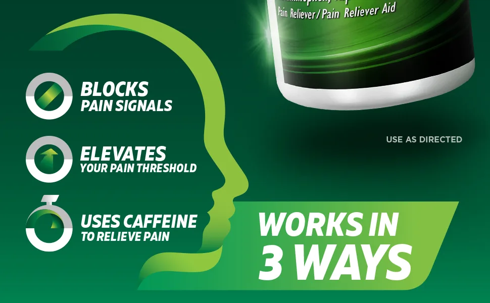 Relief for Headaches and Migranes - Excedrin Extra Strength Caplets for Headache Pain Relief, 100 count