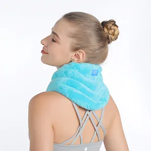 Relief Expert Hands-Free Neck Heating Pad Microwavable Heated Neck Wrap for Pain Relief, Microwave Neck Warmer for Hot Cold Therapy Blue - neck warmer microwavable heating pad