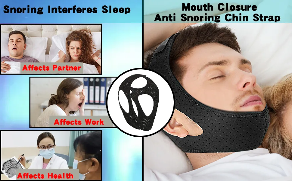 Anti Snoring Chin Strap Chin Lipo Compression Garment Post Surgical Chin Strap Anti Snoring Devices Chin Strap for Men&Women(Black) - Stop Snoring Chin Strap