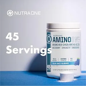 AminoOne Branched-Chain Amino Acids Post Workout Recovery Premium Hydration Build Muscle Strawberry Pineapple* - 45 Servings