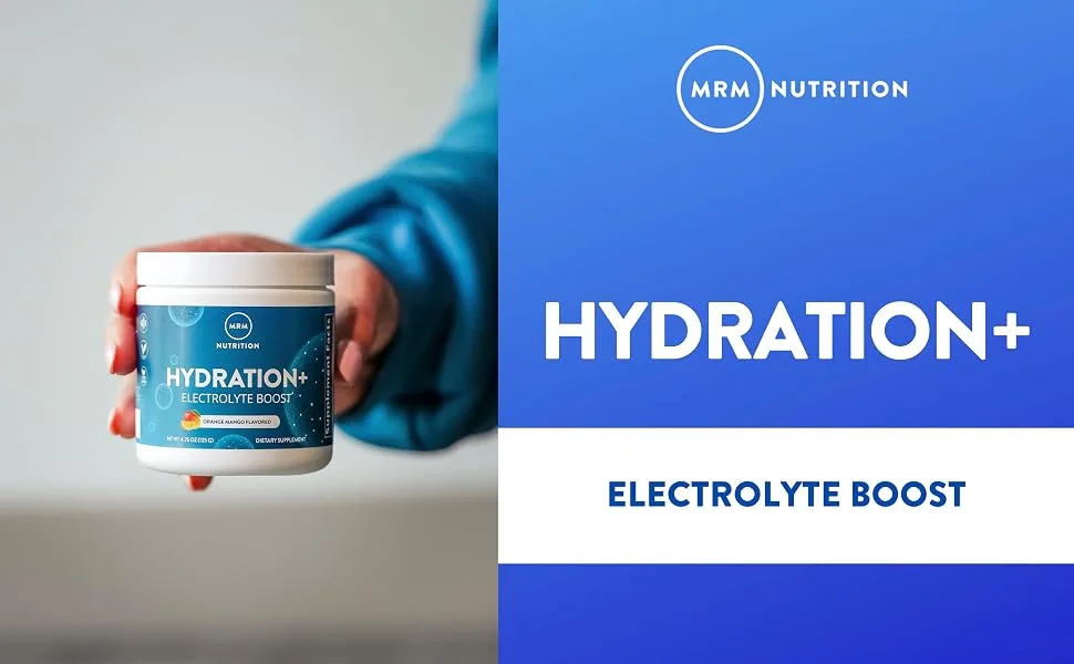 MRM Nutrition Hydration + | Orange Mango Flavored | Electrolyte Boost | Cellular Hydration | Vitamins + Electrolytes | Vegan + Gluten-Free | 15 Servings - product information 1