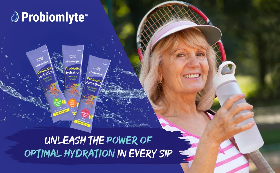 Probiomlyte Probiotic Hydration Amplifier. Electrolytes + Key Vitamins + Probiotics + Prebiotics + Postbiotics + Citrulline |Better Endurance Performance Energy Gut Health| Passion Fruit |10 sticks - Hydration