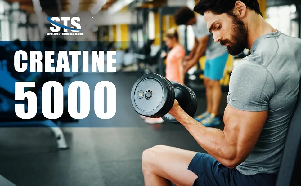 STS Creatine 300 Grams - 100% Pure Raw Creatine Monohydrate Powder Pre-Workout Post-Workout Build Muscle and Stamina - 60 Servings - with scoop - sts creatine