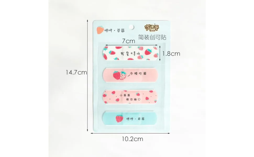 4 Adhesive Bandages Dressing Pads Hemostasis Bandages Breathable Adhesive Tape Adhesive Plaster Water Resistant Hemostasis Set Cartoon - product information 7