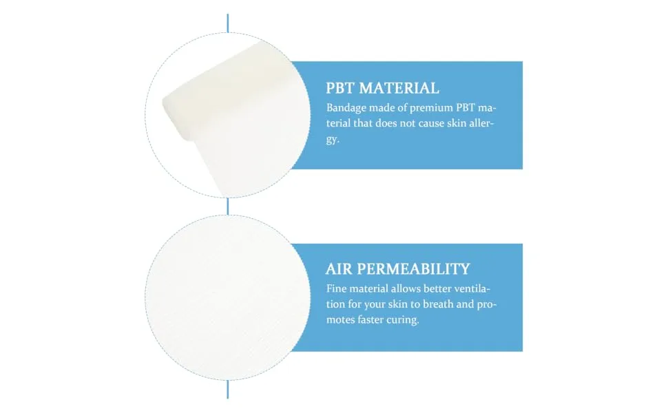 Athletic Tape 6 Rolls Gauze Mesh 15c Elasticity Accessories Pbt White Bandages - product information 6