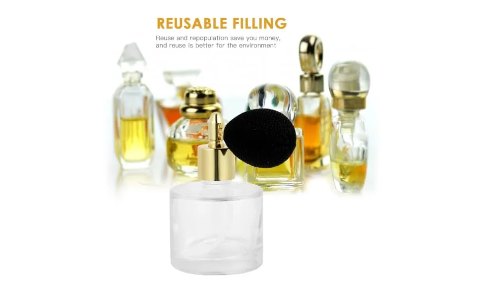 MERRYHAPY Air Bag Perfume Bottle Travel Perfume Sprayer Perfume Atomizer Refillable Perfume Bottle Perfume Glass Bottle Empty Spray Bottle Small Perfume Bottle Perfume Sprayer Bottle 1.7 Ounces Silver - product information 7