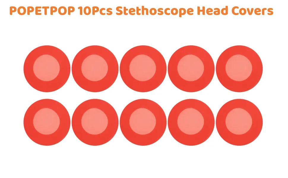 POPETPOP Stethoscope Head Covers Portable Silicone Stethoscope Head Protector Cover Diaphragm Replacement Stethoscope Head Accessory (Blue) 43H15CM402IK3 4.5X4.5CM - Stethoscope Head Covers
