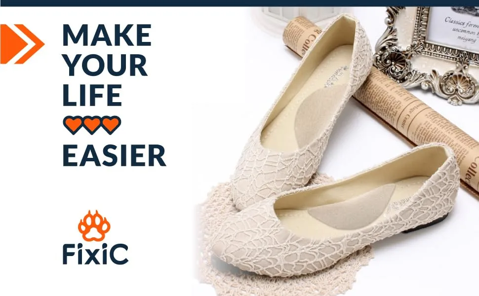 Fixic Arch Support Inserts - 2 Pairs Set - Self-Adhesive Foot Arch Support - Premium Flat Feet Arch Support Pads for Any Footwear - Soft Flat Foot Corrector - Arch Shoe Insert - Make Your Life Easier! - flat foot corrector