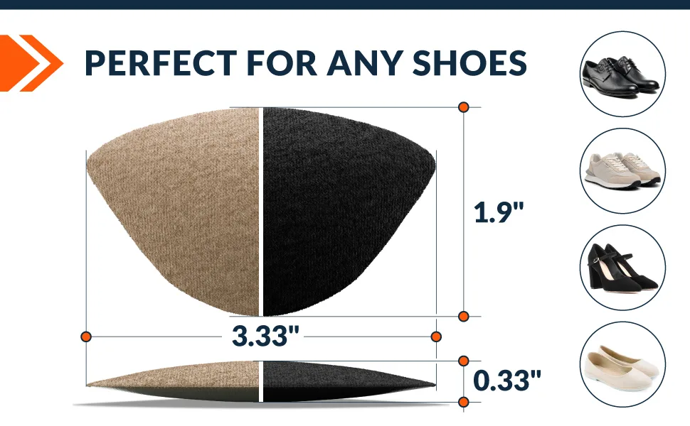 Fixic Arch Support Inserts - 2 Pairs Set - Self-Adhesive Foot Arch Support - Premium Flat Feet Arch Support Pads for Any Footwear - Soft Flat Foot Corrector - Arch Shoe Insert - Make Your Life Easier! - foot arch support