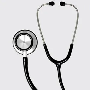 Ever Ready First Aid Pro Classic Dual Head Stethoscope for Paramedics and Nurses 4 Ear Tips Replacement Diaphragm - Black - quality design