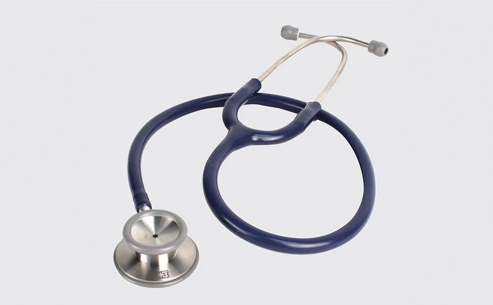 Ever Ready First Aid Pro Classic Dual Head Stethoscope for Paramedics and Nurses 4 Ear Tips Replacement Diaphragm - Navy Blue - FULL IMAGE